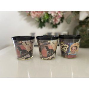 3 Vintage Insulated Plastic Tumblers‎ Cups Lena Horne Belafonte Chet Atkins EUC